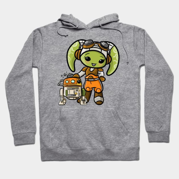 Cute Rebels: Space Mom and Chopper Hoodie by SpaceMomCreations